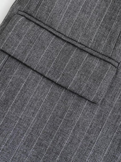 Jana | Klassischer oversized grauer Pinstripe-Blazer mit zwei Knöpfen für Damen
