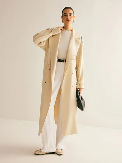 Jonas | Gürteltrenchcoat mit Revers und Taschen Zendoo.de
