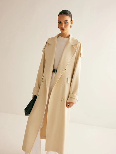 Jonas | Gürteltrenchcoat mit Revers und Taschen Zendoo.de