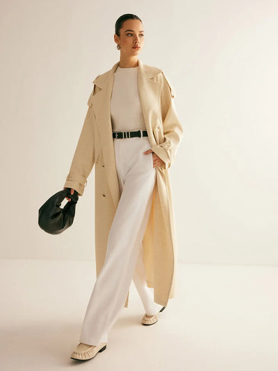 Jonas | Gürteltrenchcoat mit Revers und Taschen Zendoo.de