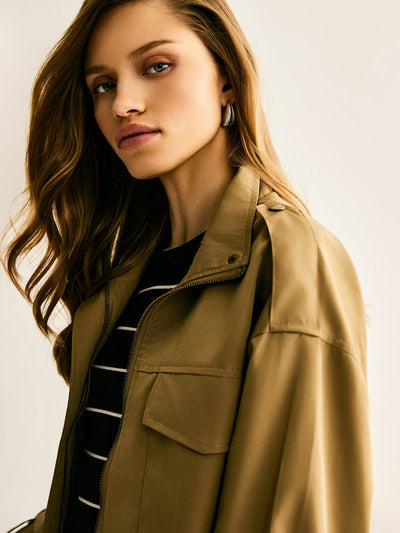 Klara | Cropped Utility Jacke – Lässig, Modern & Vielseitig