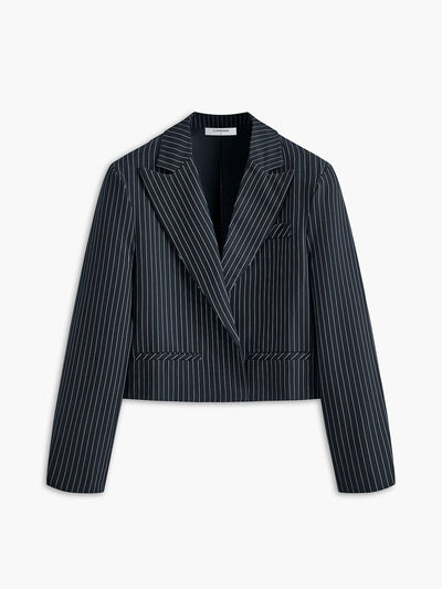 Katja | Stylisher Kurzer Gestreifter Blazer für Damen