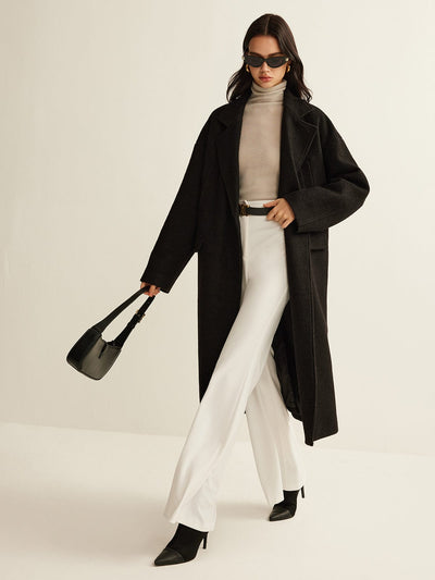 Sophia | Schwarzer klassischer Trenchcoat
