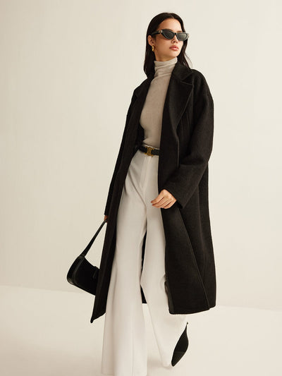 Sophia | Schwarzer klassischer Trenchcoat