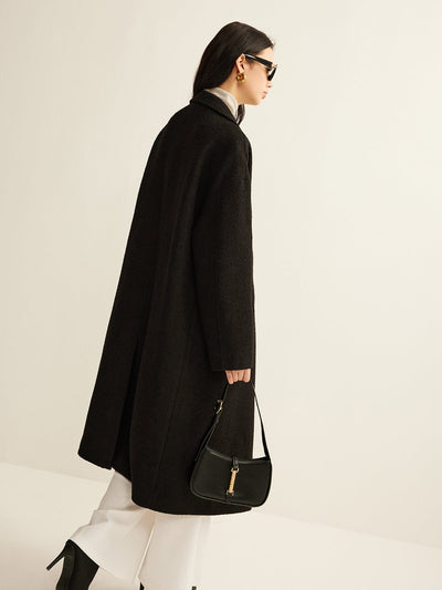 Sophia | Schwarzer klassischer Trenchcoat