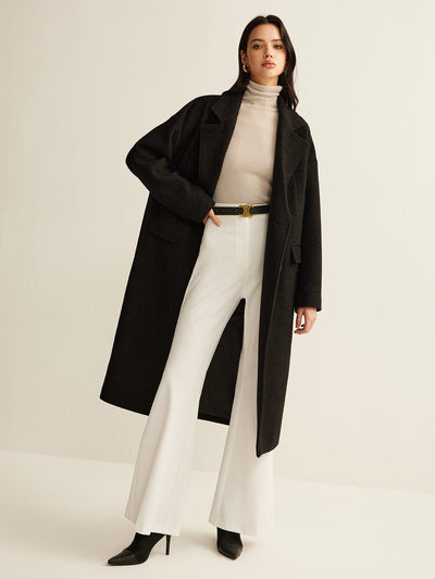 Sophia | Schwarzer klassischer Trenchcoat