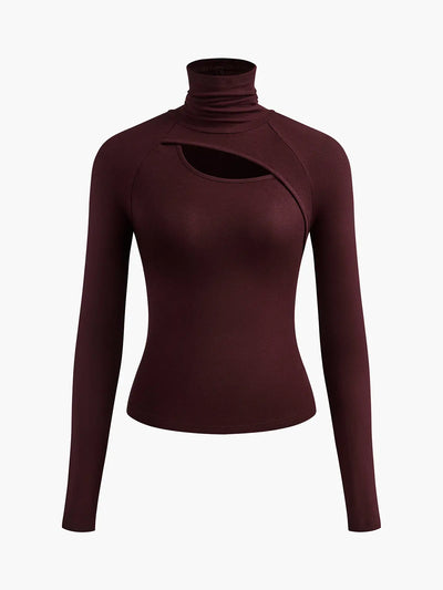 Gaby | Langärmeliges Rollkragen-Top im Slinky-Stil Zendoo.de