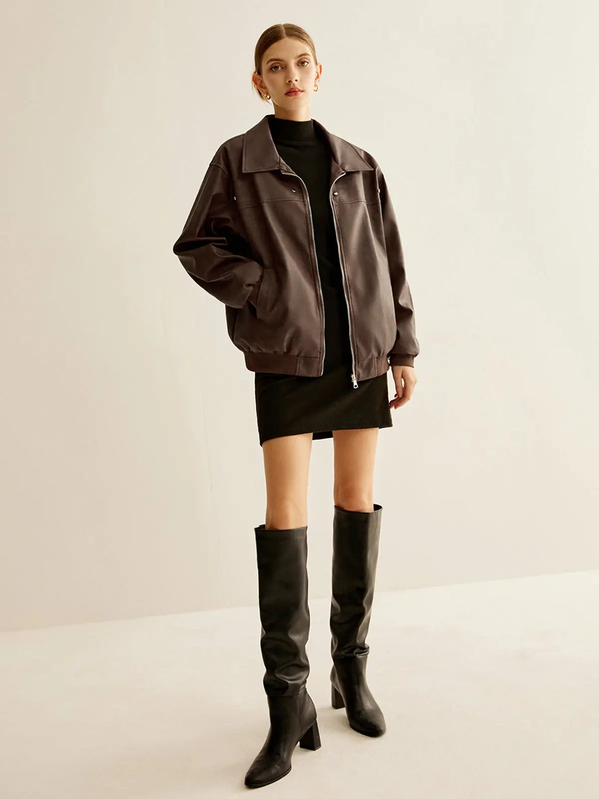 Mila | Zipper-Kunstlederjacke Zendoo.de