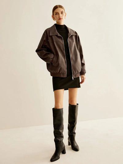 Mila | Zipper-Kunstlederjacke Zendoo.de
