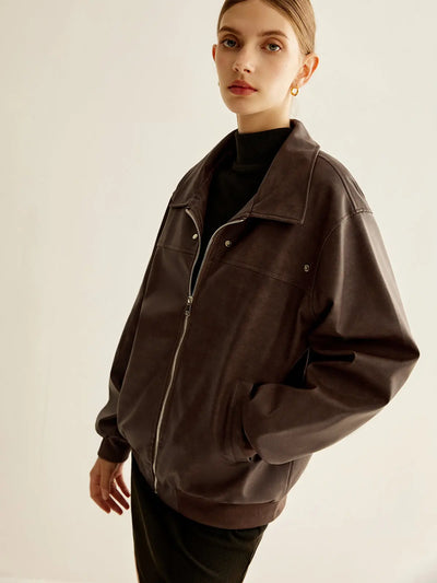 Mila | Zipper-Kunstlederjacke Zendoo.de