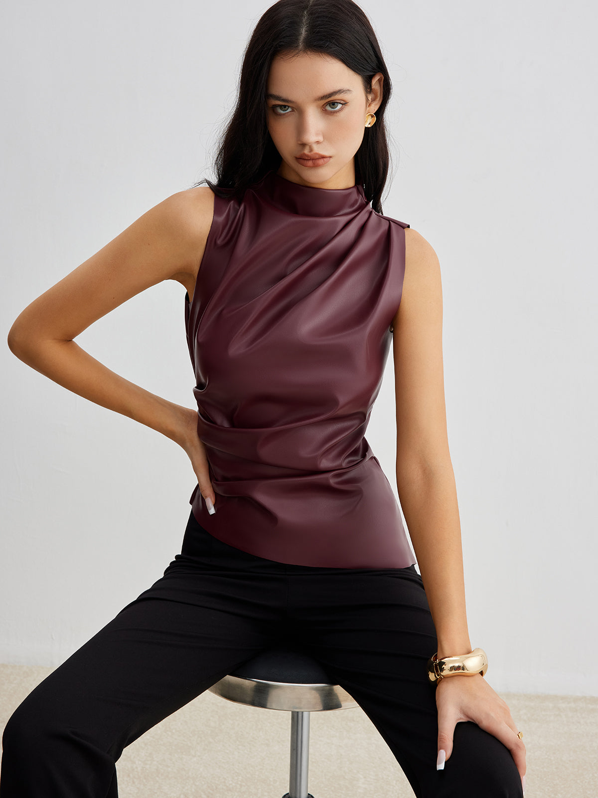 Marousha | Kunstleder Tanktop