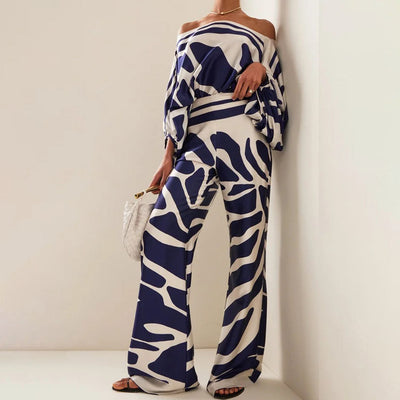 Johanna | Stilvolles Damen Satin-Set im eleganten Design