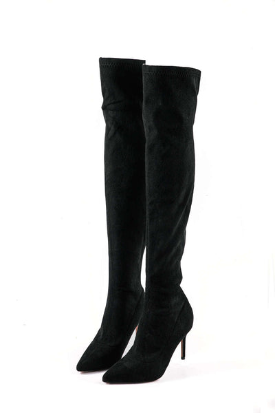 Elegante Overknee-Stiefel aus Velours – Stilvoll & Feminin