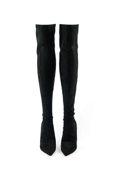 Elegante Overknee-Stiefel aus Velours – Stilvoll & Feminin