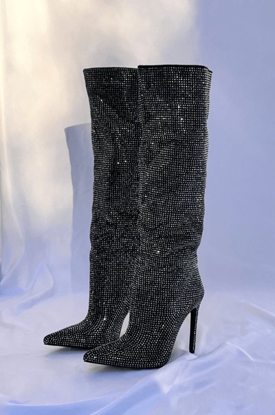 Chloé | Luxuriöse Overknee-Stiefel mit Strassdetails - Zendoo.de