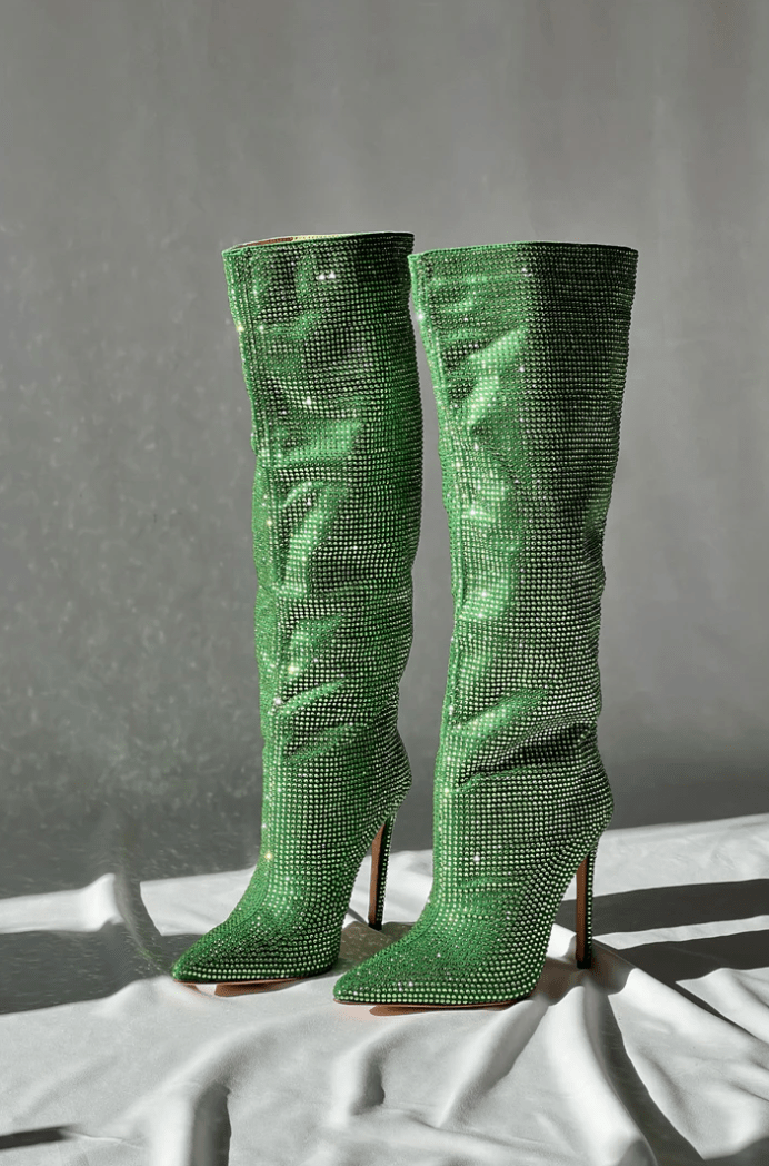 Chloé | Luxuriöse Overknee-Stiefel mit Strassdetails - Zendoo.de