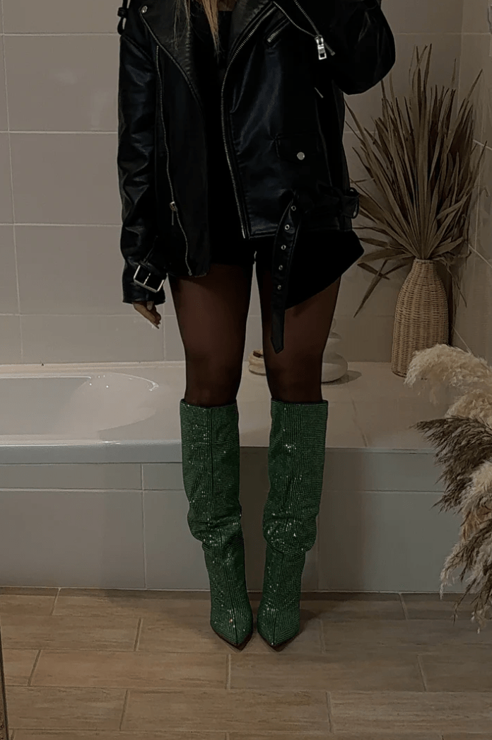 Chloé | Luxuriöse Overknee-Stiefel mit Strassdetails - Zendoo.de