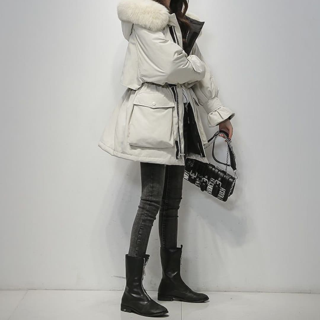 Gertrud | Damen Winterparka mit kuscheligem Fellkragen