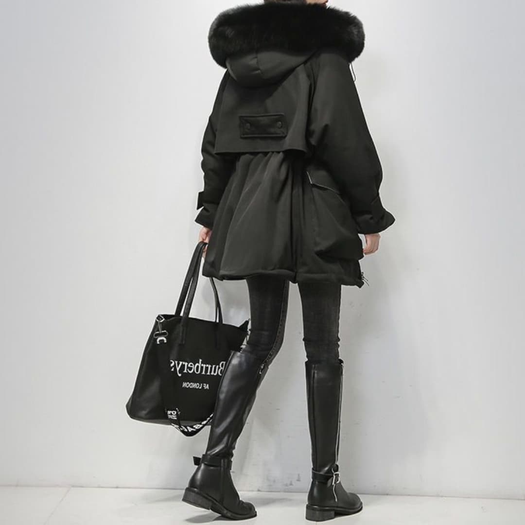 Gertrud | Damen Winterparka mit kuscheligem Fellkragen