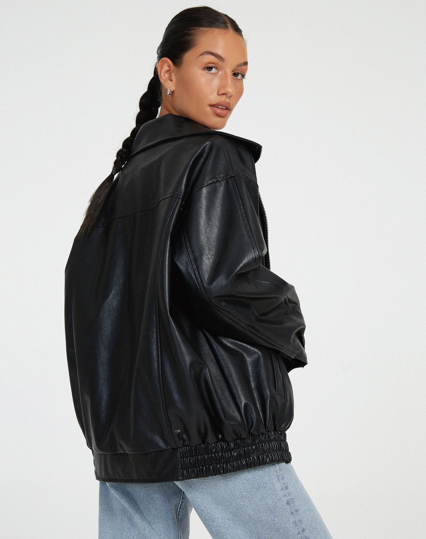 Sophia | Oversized PU-Lederjacke Damen – Modischer Look, Hochwertiges Kunstleder