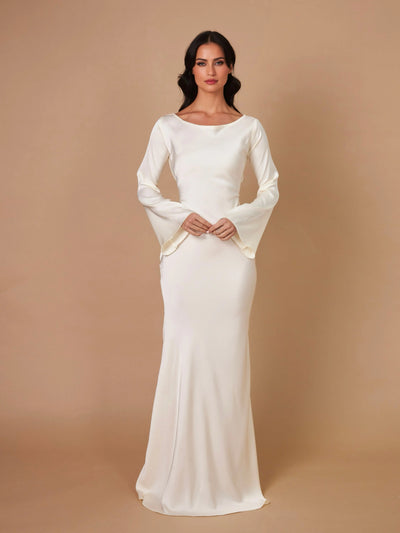 Sophie | Langärmliges Maxikleid – Fließender Schnitt für Eleganz und Komfort Zendoo.de