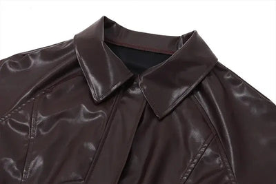 Gercy | Übergroße Kunstlederjacke Zendoo.de