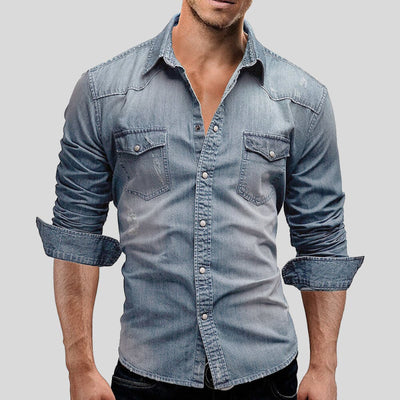 Cedric | Herren Denim-Hemd in Vintage-Optik