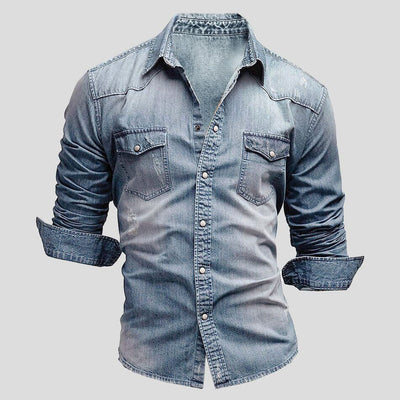 Cedric | Herren Denim-Hemd in Vintage-Optik
