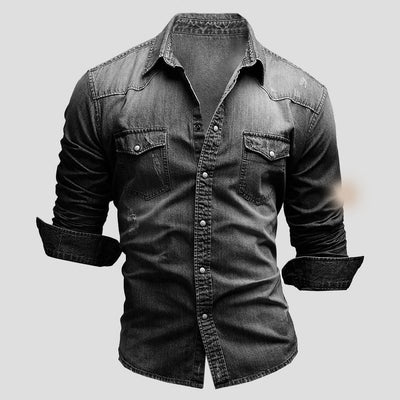 Cedric | Herren Denim-Hemd in Vintage-Optik