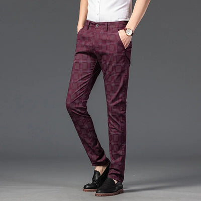 Richard | Herren Maßgeschneiderte Karierten Hosen Elegante Slim Fit Hose