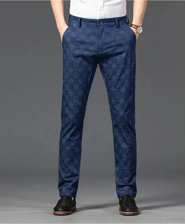 Richard | Herren Maßgeschneiderte Karierten Hosen Elegante Slim Fit Hose