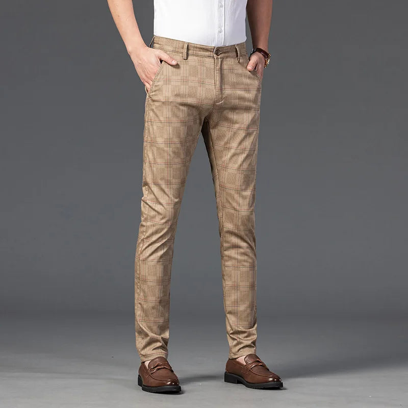 Richard | Herren Maßgeschneiderte Karierten Hosen Elegante Slim Fit Hose