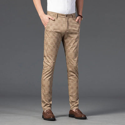 Richard | Herren Maßgeschneiderte Karierten Hosen Elegante Slim Fit Hose