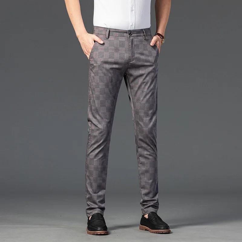 Richard | Herren Maßgeschneiderte Karierten Hosen Elegante Slim Fit Hose