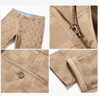 Richard | Herren Maßgeschneiderte Karierten Hosen Elegante Slim Fit Hose