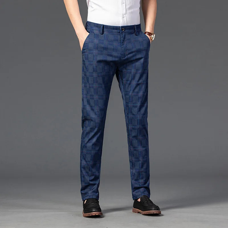 Richard | Herren Maßgeschneiderte Karierten Hosen Elegante Slim Fit Hose