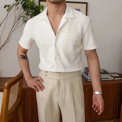 Aiden | Classic Relaxed Fit Kurzarm Herren Sommerhemd