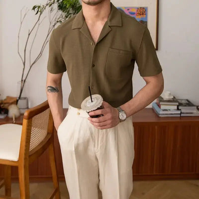 Aiden | Classic Relaxed Fit Kurzarm Herren Sommerhemd