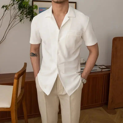 Aiden | Classic Relaxed Fit Kurzarm Herren Sommerhemd