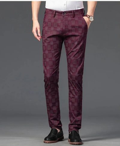 Richard | Herren Maßgeschneiderte Karierten Hosen Elegante Slim Fit Hose