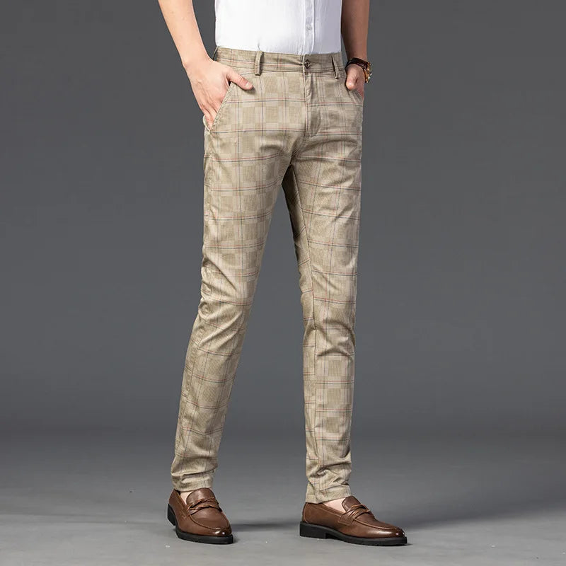 Richard | Herren Maßgeschneiderte Karierten Hosen Elegante Slim Fit Hose