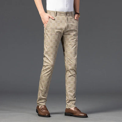 Richard | Herren Maßgeschneiderte Karierten Hosen Elegante Slim Fit Hose
