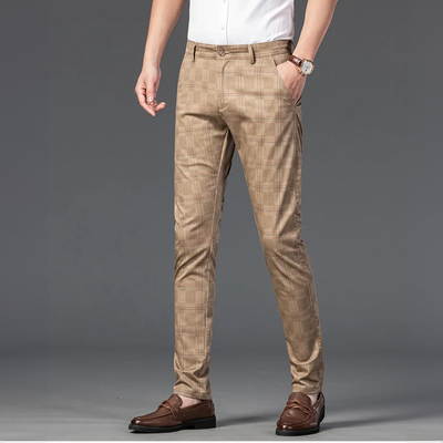 Richard | Herren Maßgeschneiderte Karierten Hosen Elegante Slim Fit Hose