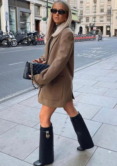 Sophie | Hochwertige Hilary-Stiefel aus Schwarzem Rindsleder – Eleganz und Qualität Zendoo.de