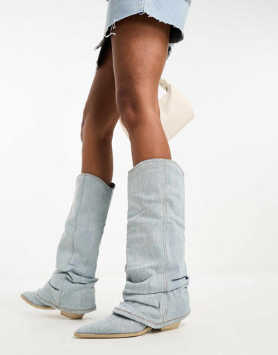 Emily | Lässige Denim-Stiefel – Trendiger Streetstyle-Look