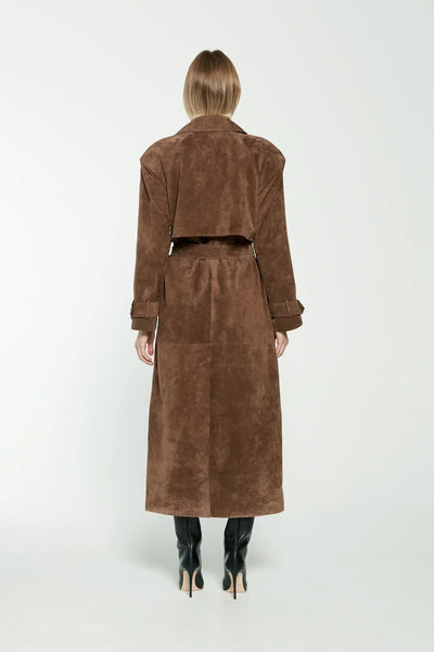 Lilu | Wildleder-Trenchcoat