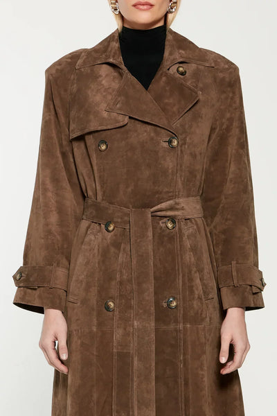 Lilu | Wildleder-Trenchcoat