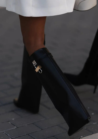 Sophie | Hochwertige Hilary-Stiefel aus Schwarzem Rindsleder – Eleganz und Qualität Zendoo.de