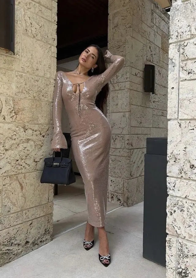 Olivia | Beiges Kleid Zendoo.de