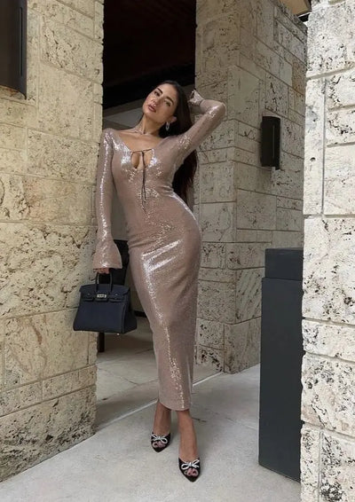 Olivia | Beiges Kleid Zendoo.de